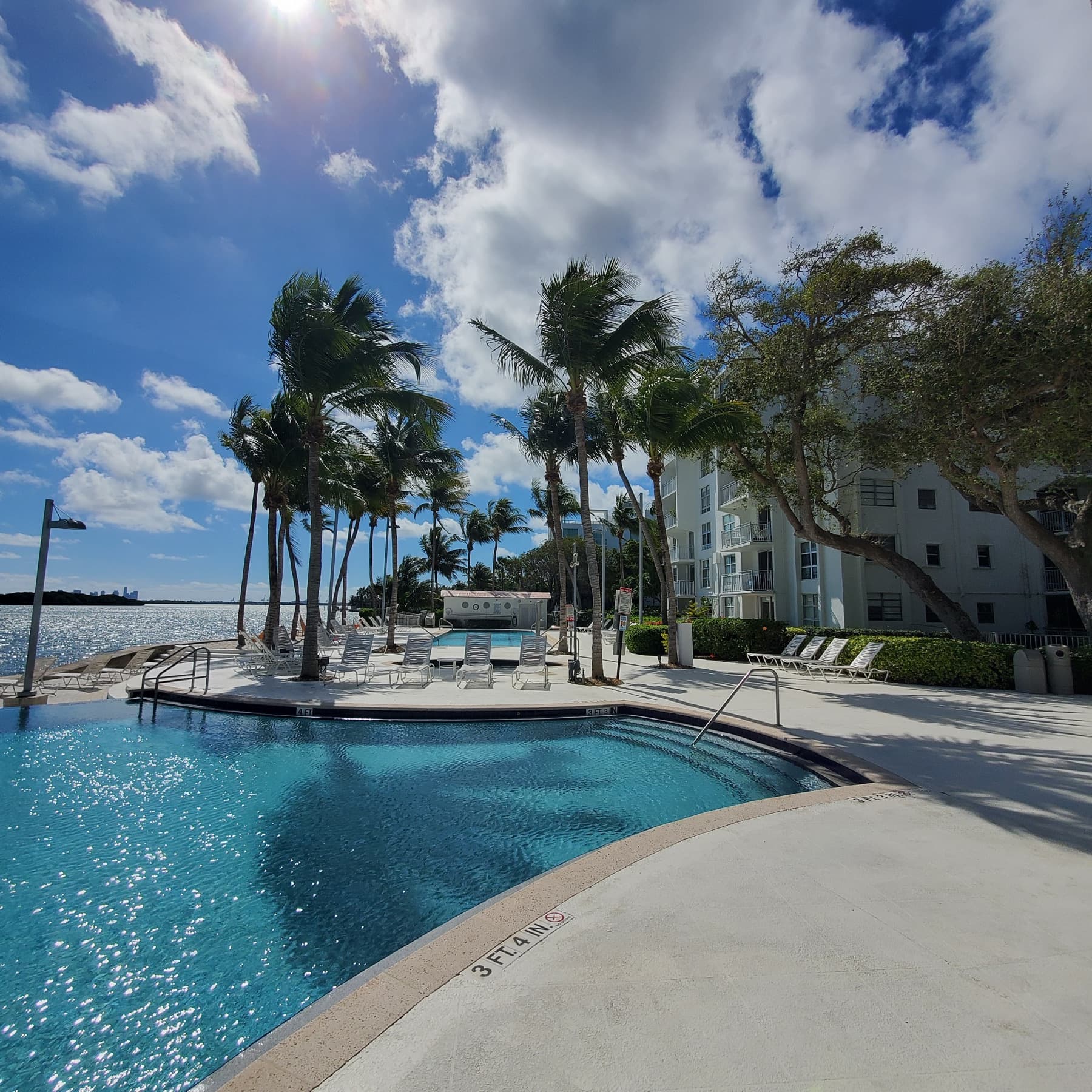 Nirvana Condominiums infinity-edge pool on Biscayne Bay